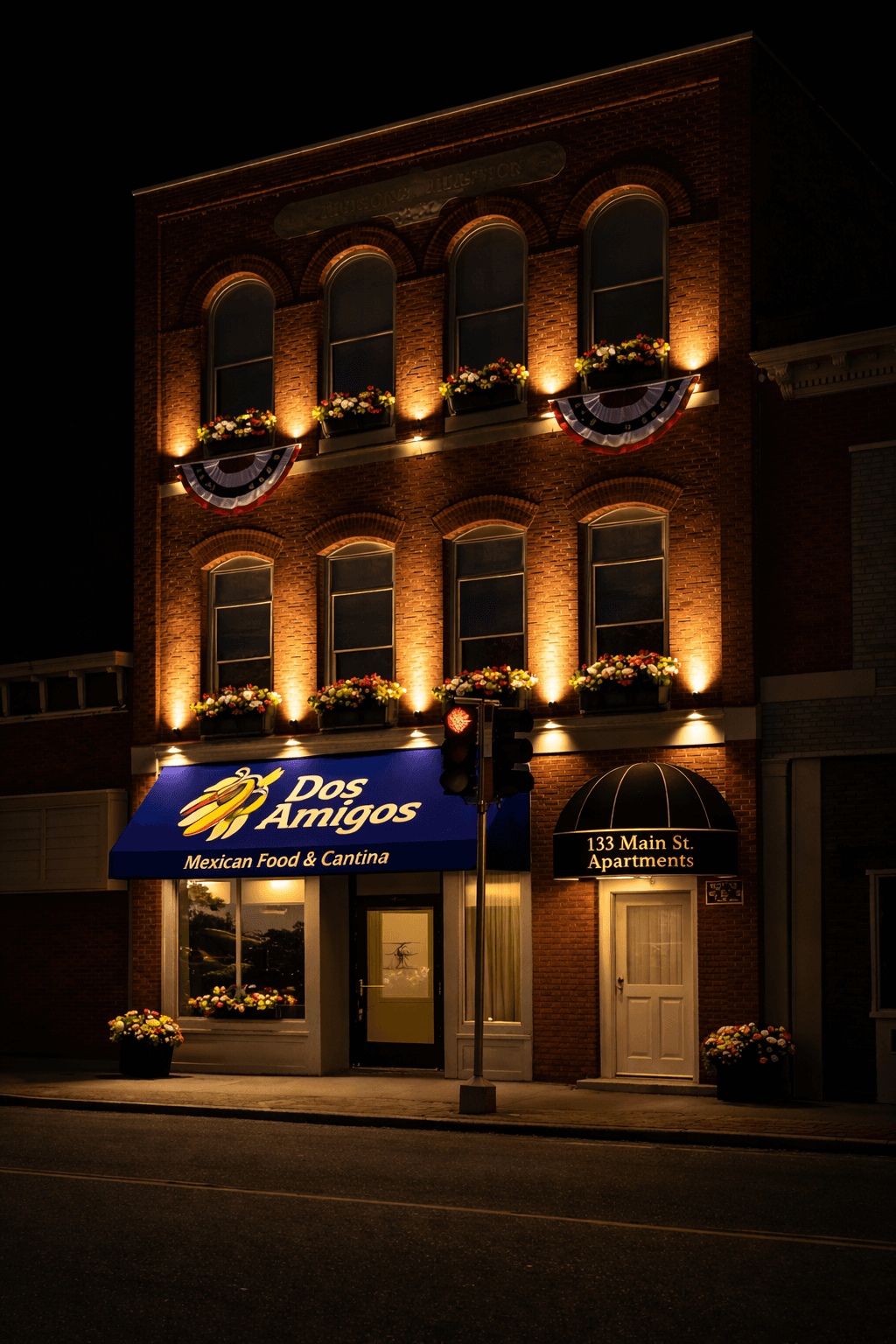 Dos Amigos Restaurant at Night